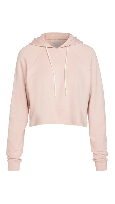Splits59 Zoey French Cotton-terry Hoodie In Blush