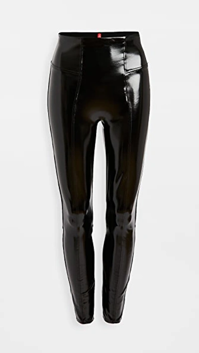 Spanx Faux Patent Leather Leggings In Classic Black