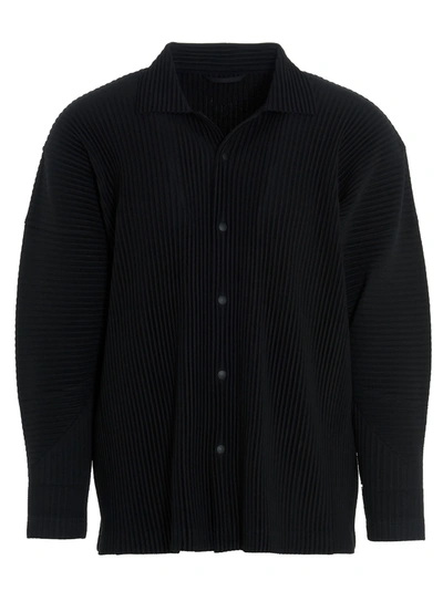 Issey Miyake Pleated Shirt In Black