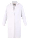 Herno Inverted-lapel Single Breasted Coat In White