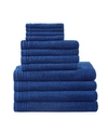 Intelligent Design 510 Design Big Bundle Cotton 12-pc. Towel Set Bedding In Navy