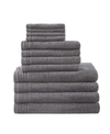 Intelligent Design Big Bundle Cotton 12-pc. Bath Towel Set In Grey