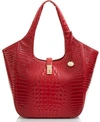 BRAHMIN CARLA MELBOURNE EMBOSSED LEATHER TOTE