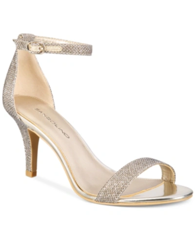 Bandolino Women's Madia Two Piece Dress Sandals In Gold-tone Glam