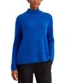 Eileen Fisher Raglan Sleeve Merino Wool Turtleneck Sweater In Marine