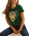 GUESS EMBELLISHED ANIMAL-GRAPHIC T-SHIRT