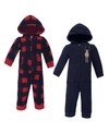 HUDSON BABY BOYS AND GIRLS FLEECE JUMPSUITS, COVERALLS, AND PLAYSUITS