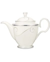 NORITAKE DINNERWARE, PLATINUM WAVE COFFEE POT