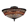 Elk Lighting Jewelstone 3-light Semi-flush In Classic Bronze In Bronze