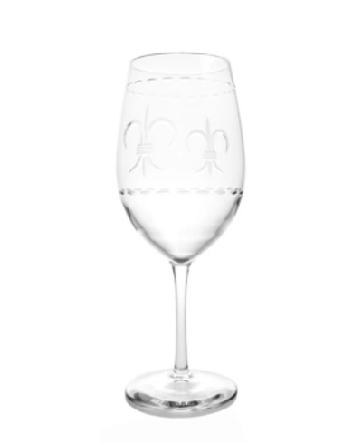 Rolf Glass Fleur De Lis All Purpose Wine Glass 18oz - Set Of 4 Glasses In No Color