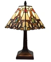 AMORA LIGHTING TIFFANY STYLE GEOMETRIC MINI TABLE LAMP