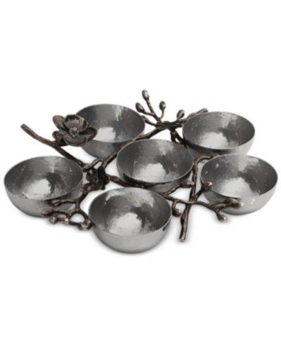 Michael Aram Black Orchid 6-compartment Seder Plate