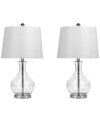 ABBYSON LIVING ABBYSON SET OF 2 CLAIRE CLEAR GLASS TABLE LAMPS