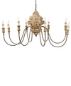 CARRIAGE & CO. WOOD CARVED CHANDELIER