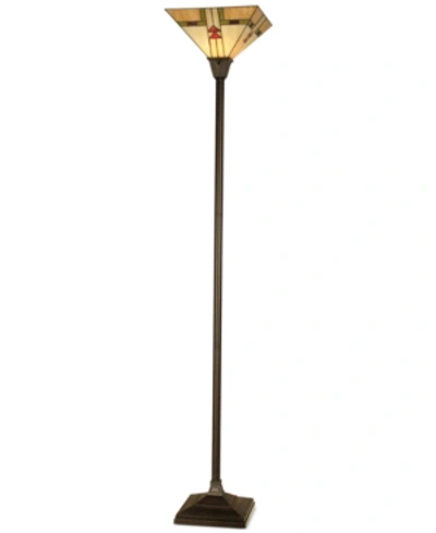 Dale Tiffany Arrowhead Torchiere Metal Floor Lamp In Multi