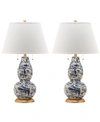 Safavieh Set Of 2 Color Swirls Glass Table Lamp