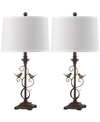 Safavieh Set Of 2 Birdsong Table Lamps In Bronze