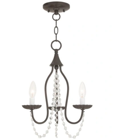 Livex Alessia 3-light Mini Chandelier In Dark Brown