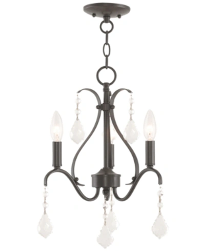 Livex Caterina 3-light Mini Chandelier In Dark Brown