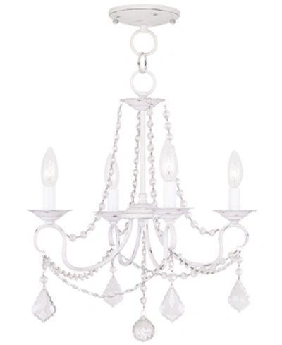 Livex Pennington Chandelier In Antique Wh