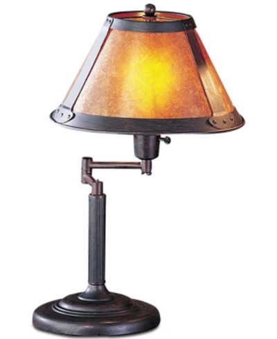Cal Lighting 60w Swing Arm Mica Desk Lamp In Russet