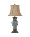 Stylecraft Fabric Shade Table Lamp In Blue