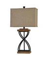 STYLECRAFT STYLECRAFT HARDBACK FABRIC SHADE TABLE LAMP