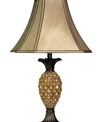 Stylecraft Pineapple Textured Table Lamp In Brown