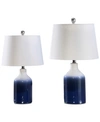 ABBYSON LIVING SET OF 2 EVIA BLUE TABLE LAMPS