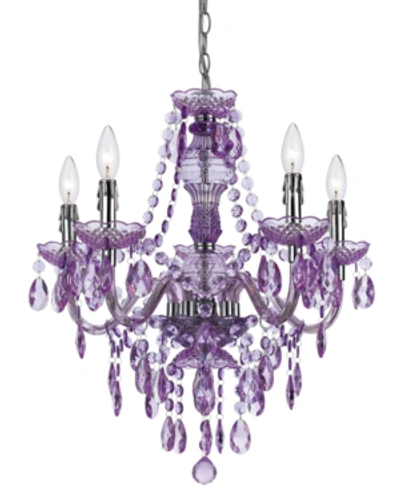 Aflighting Fulton 5-light Chandelier In Grape