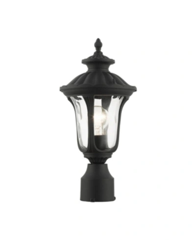 Livex Oxford 1 Light Outdoor Post Top Lantern In Black