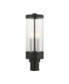 Livex Hillcrest 3 Lights Outdoor Post Top Lantern In Black