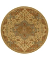 SURYA CLOSEOUT! SURYA CAESAR CAE-1146 TAN 6' ROUND AREA RUG