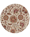 Surya Athena Ath-5035 Dark Brown 4' Round Area Rug In Dark Brown