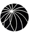 Surya Forum Fm-7072 Black 4' Round Area Rug In Black