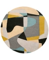 Surya Forum Fm-7194 Olive 4' Round Area Rug In Olive