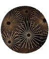 Surya Forum Fm-7090 Black 8' Round Area Rug In Black