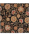 Surya Athena Ath-5017 Black 4' Square Area Rug In Black