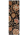Surya Athena Ath-5017 Black 2'6" X 8' Runner Area Rug In Black