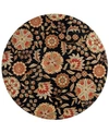 Surya Athena Ath-5017 Black 4' Round Area Rug In Black