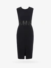 Alexander Mcqueen Sleeveless Lace Corset Midi Dress In Black