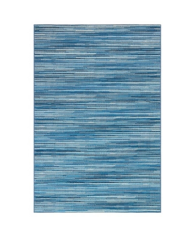Liora Manne Marina Stripes 6'6" X 9'4" Area Rug In Blue