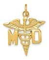 MACY'S M.D. CADUCEUS CHARM IN 14K YELLOW GOLD