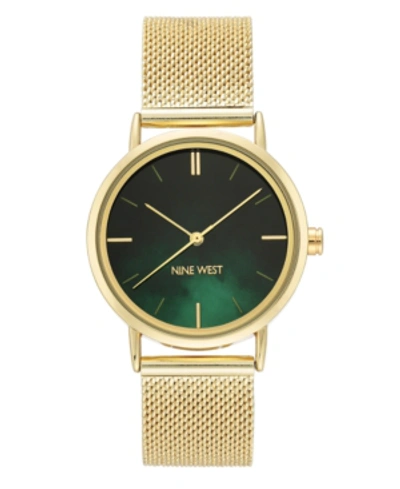 Nine West Women's Gold-tone Mesh Bracelet Watch, 35mm