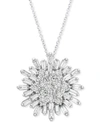 WRAPPED IN LOVE DIAMOND STARBURST 20" PENDANT NECKLACE (1-1/2 CT. T.W.) IN 14K WHITE GOLD, CREATED FOR MACY'S