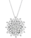 Wrapped In Love Diamond Starburst 20" Pendant Necklace (1-1/2 Ct. T.w.) In 14k White Gold Or 14k Yellow Gold, Create In White Gold