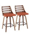 Lumisource Trevi Counter Stool In Orange