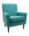 Foxhill Trading Ellis Rolled Armed Lounge Chair In Teal