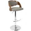 Lumisource Pino Adjustable Barstool In Grey