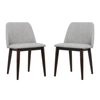 Armen Living Horizon Dining Chair (set Of 2) In Light Grey